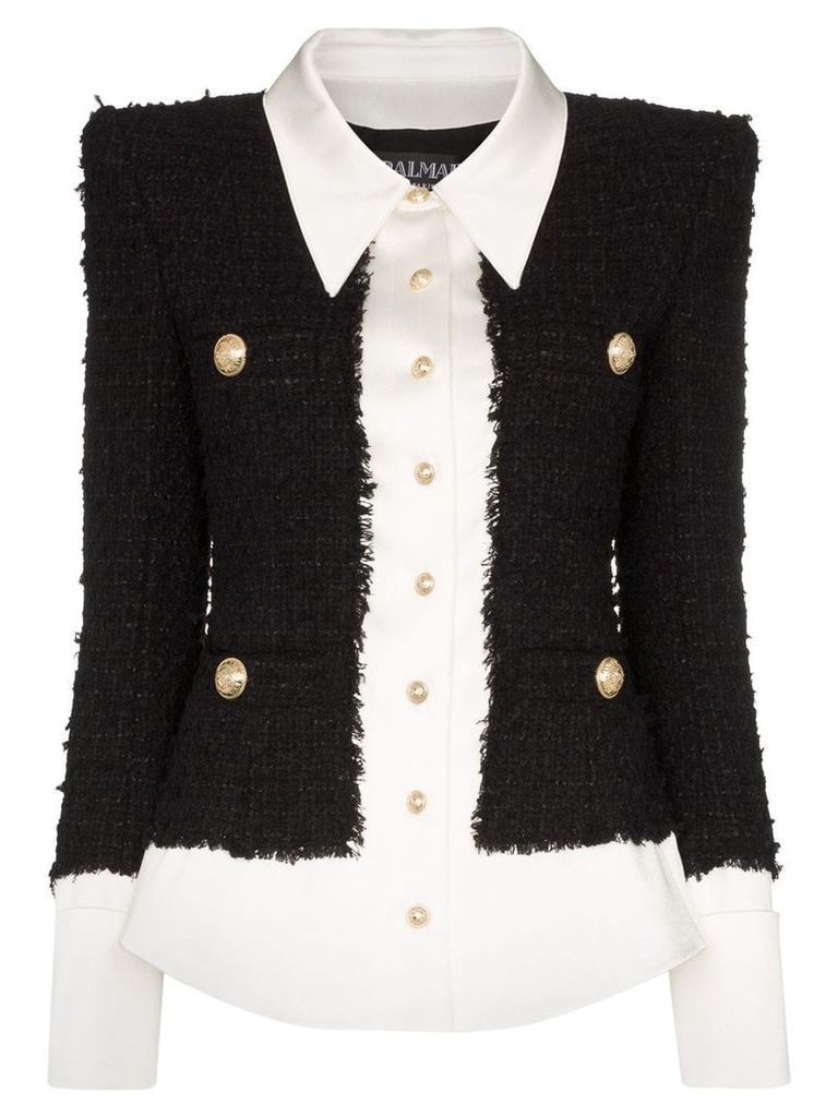 Balmain button front blazer - Black