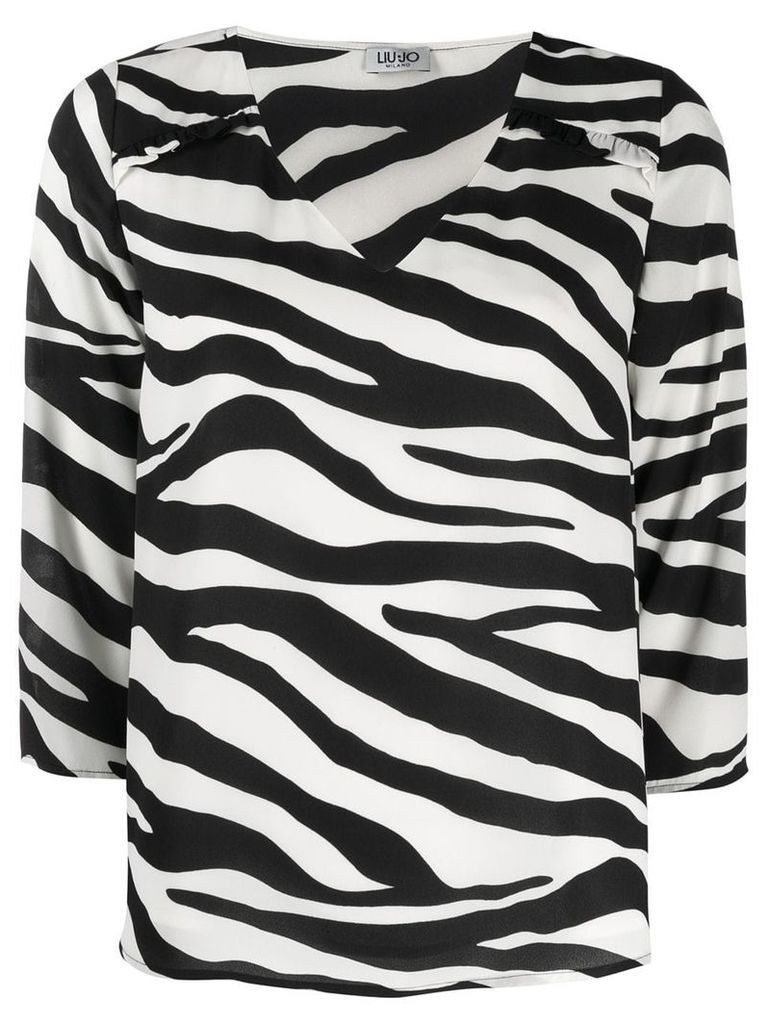 LIU JO zebra print blouse - Black