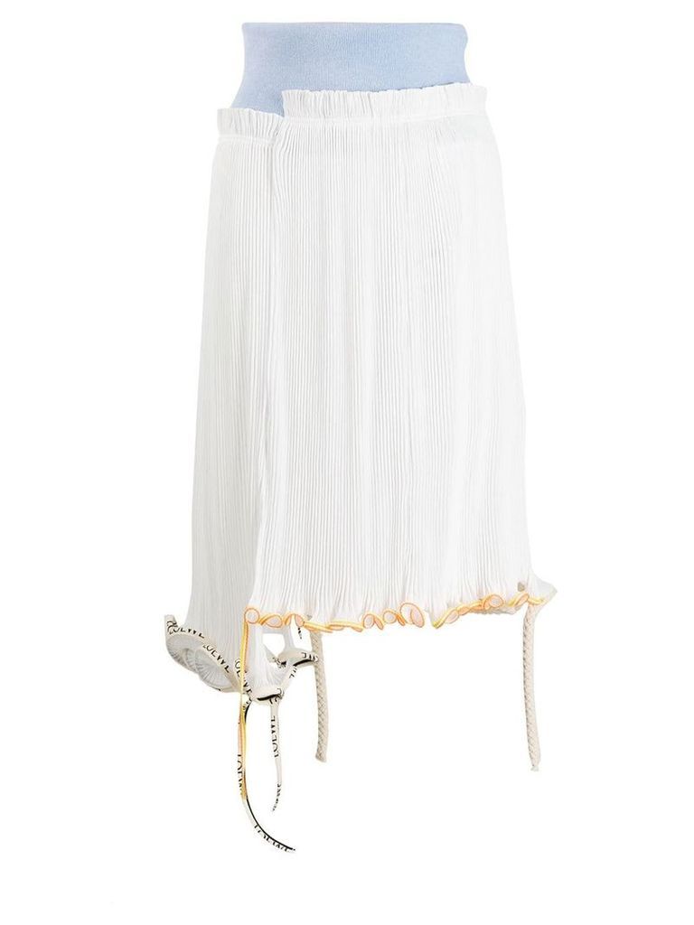 Loewe deconstructed pleated midi skirt - White