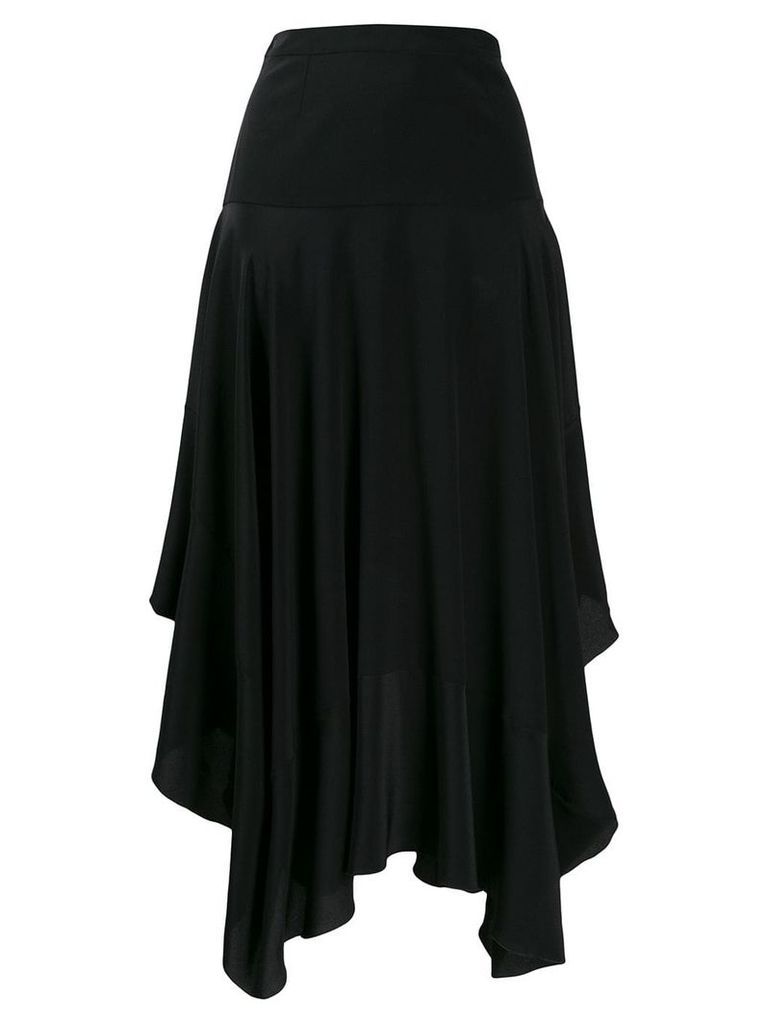 Stella McCartney asymmetric flared midi skirt - Black