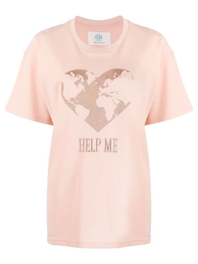 Alberta Ferretti Help Me T-shirt - PINK