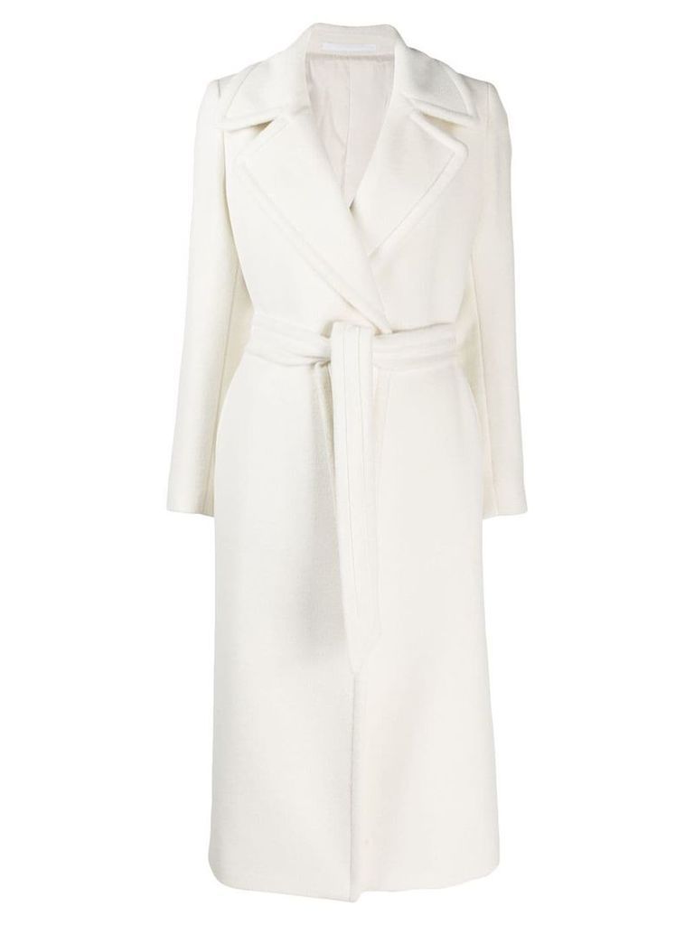 Tagliatore belted coat - White