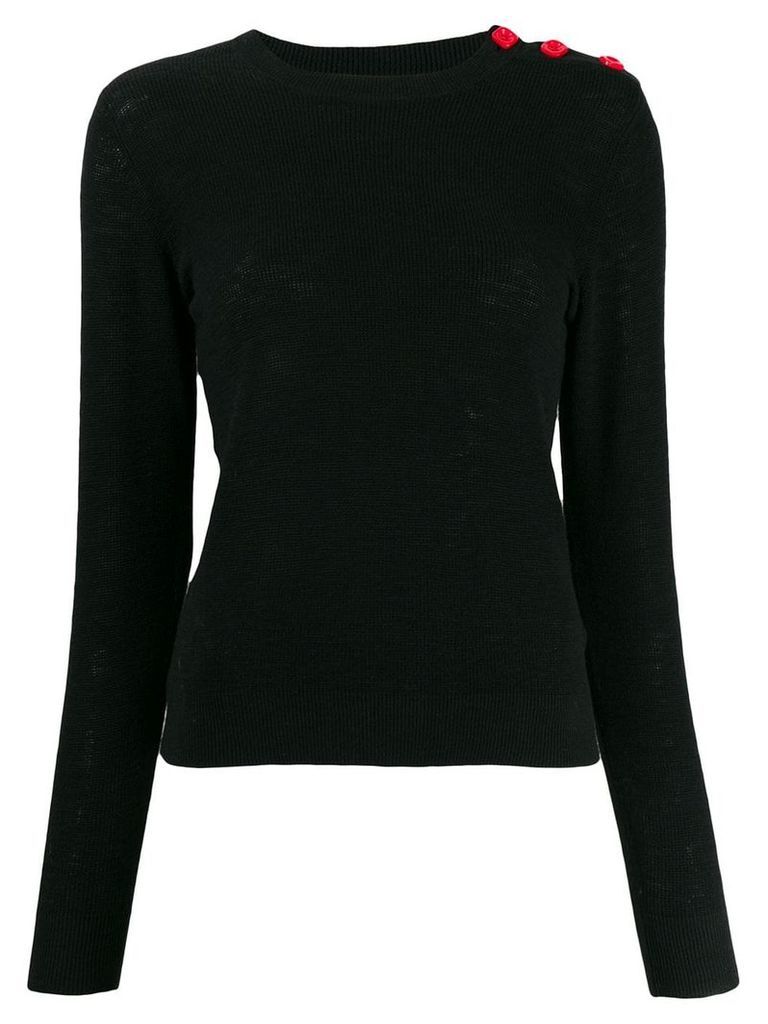 Bellerose shoulder-button slim sweater - Black