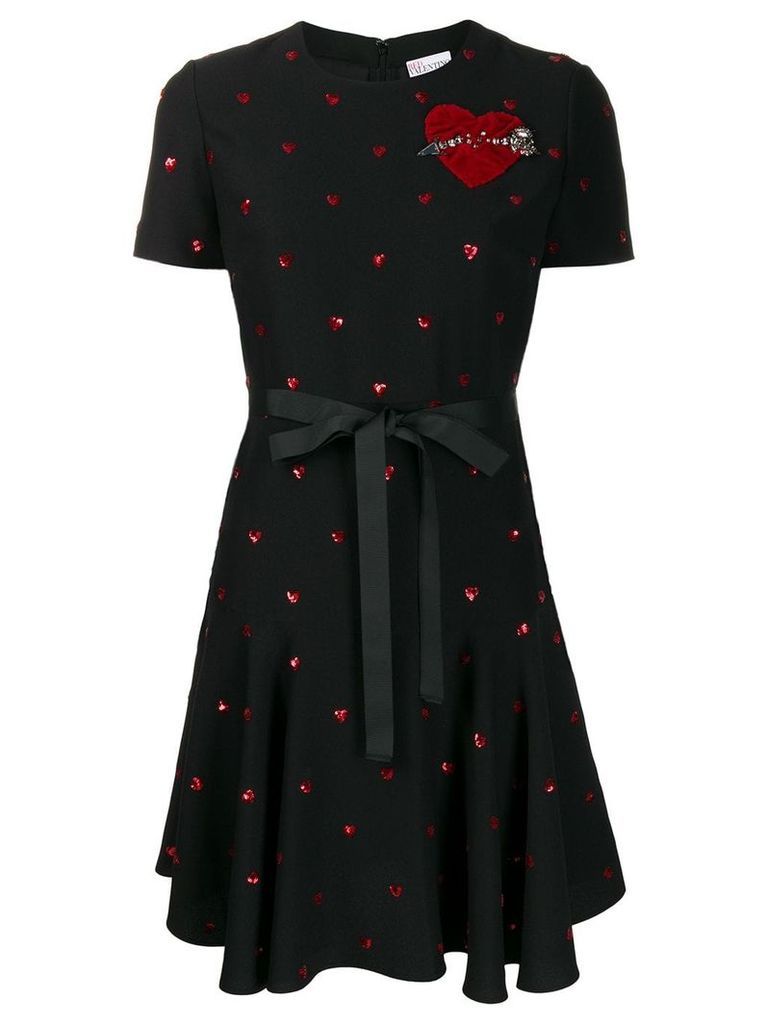 Red Valentino RED(V) sequined heart print dress - Black