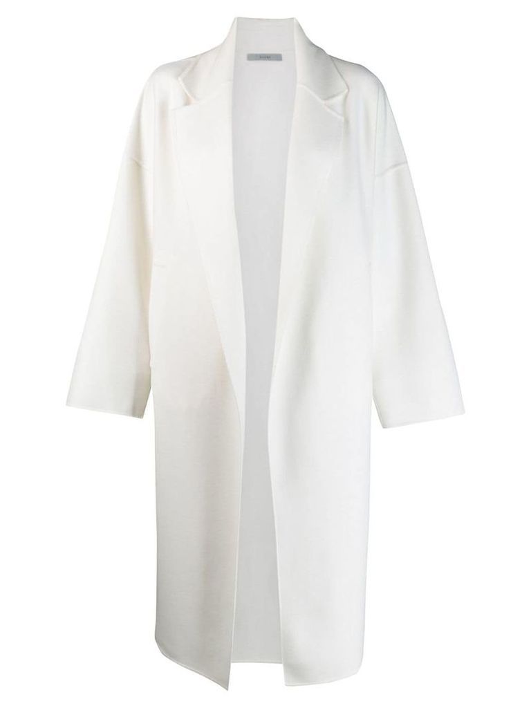 Dusan oversized open front coat - White