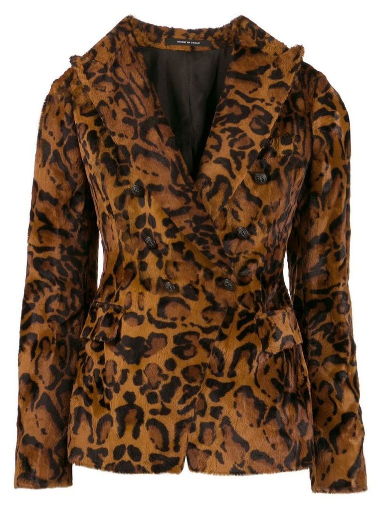 Tagliatore leopard print blazer - Brown