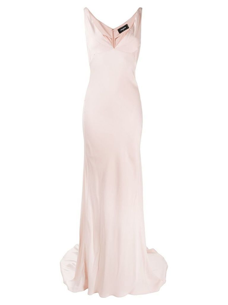 Dsquared2 Lorraine V-neck gown - PINK