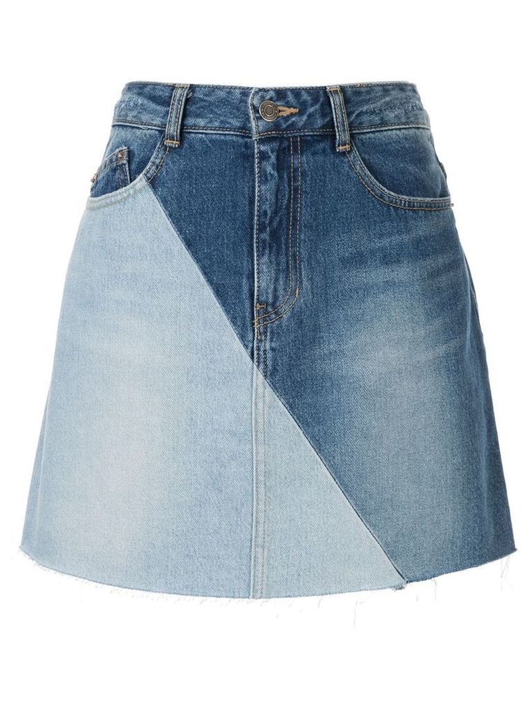 SJYP panelled denim skirt - Blue