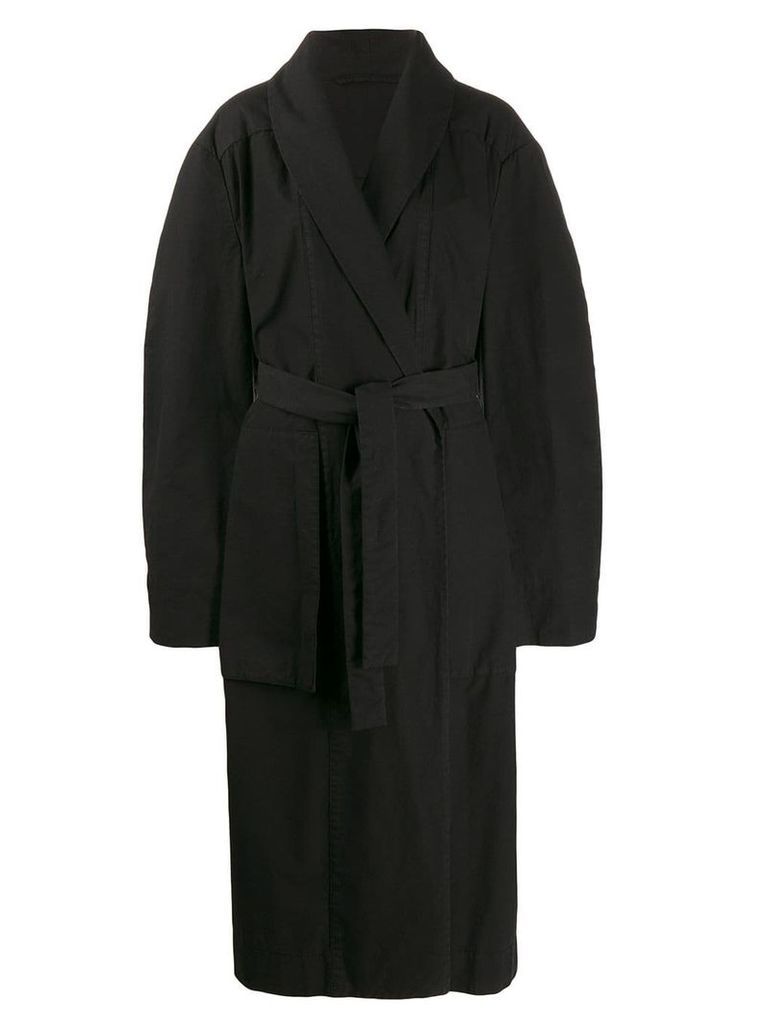 Lemaire oversized wrap-style coat - Black