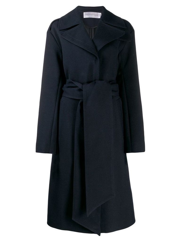 Victoria Victoria Beckham belted mid-length coat - Blue