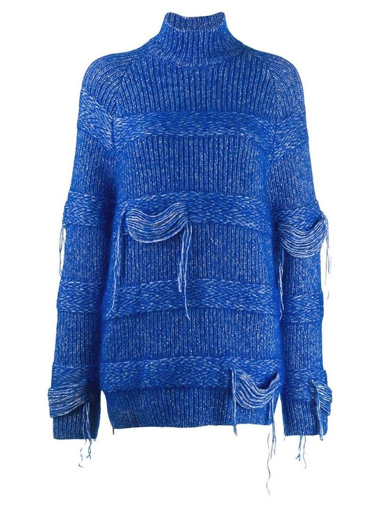 MRZ distressed chunky knit sweater - Blue