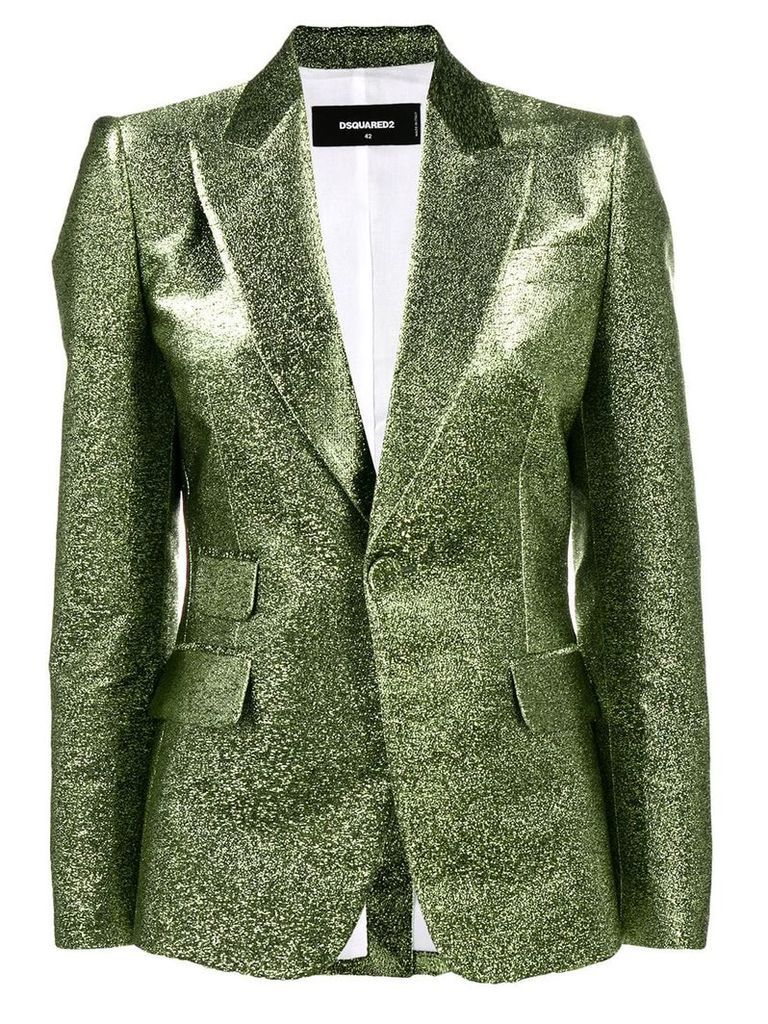 Dsquared2 fitted metallic blazer - Green