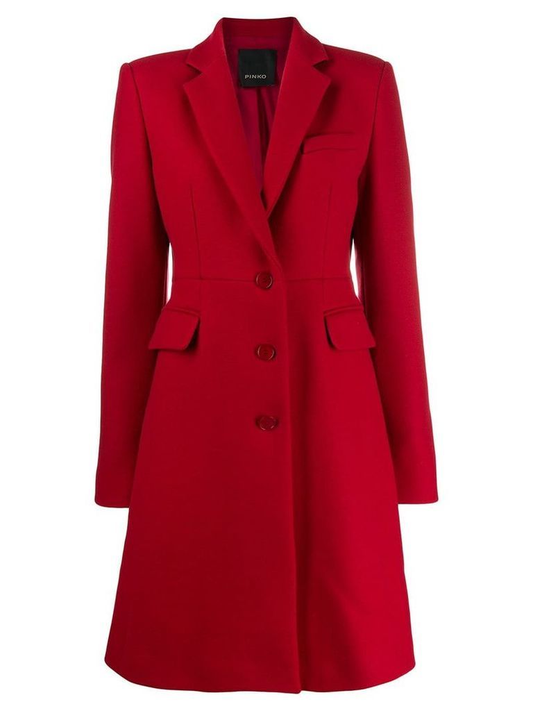 Pinko single-breasted coat - Red