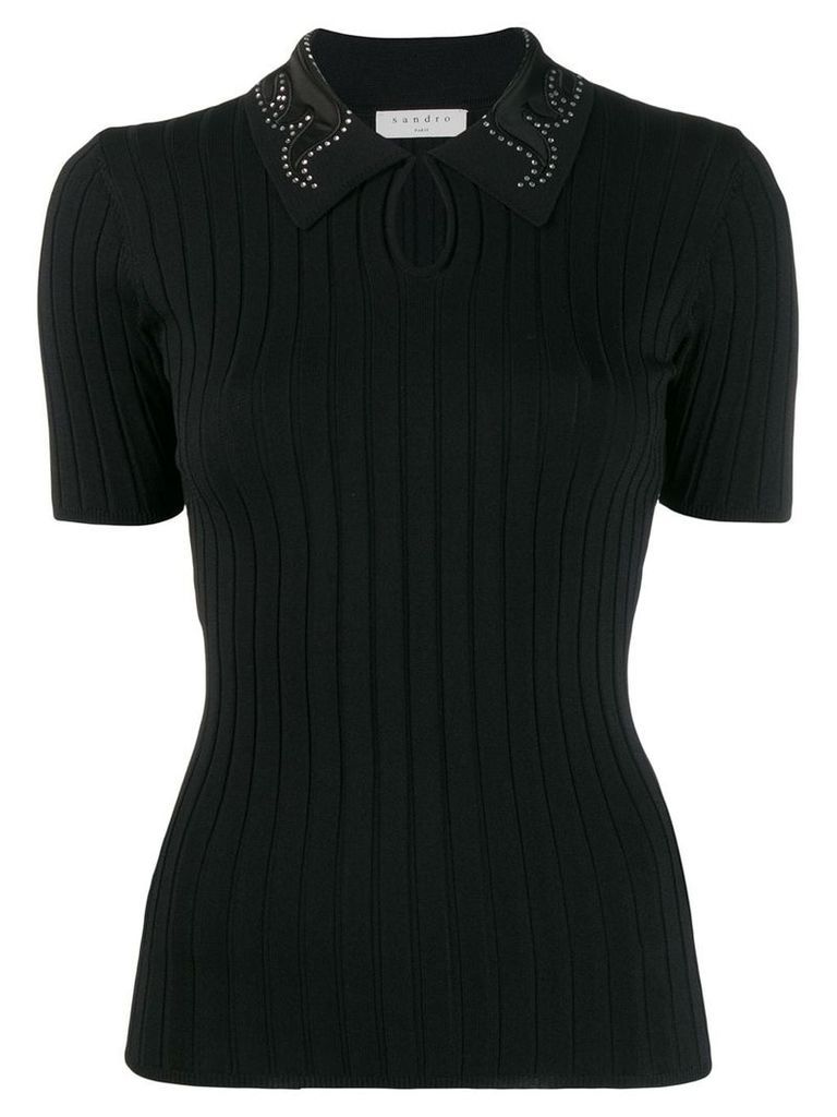 Sandro Paris Tims knitted top - Black