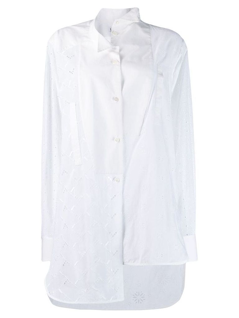 Loewe long asymmetric shirt - White