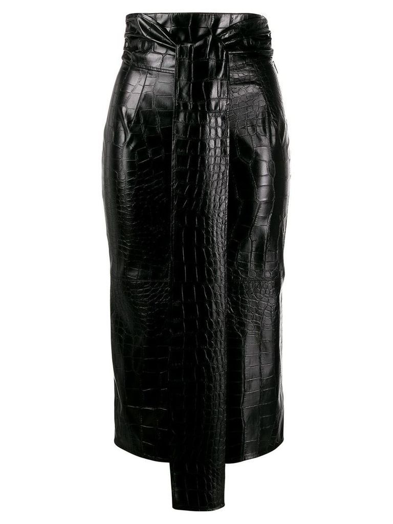 MSGM croc pencil skirt - Black