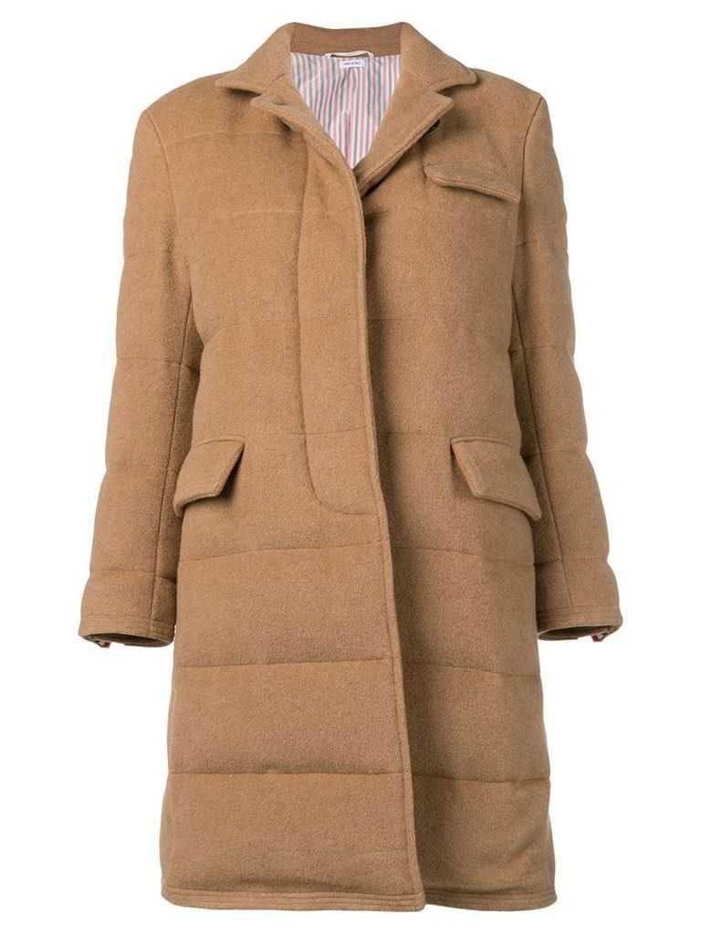 Thom Browne Camel Down Filled Overcoat - Neutrals