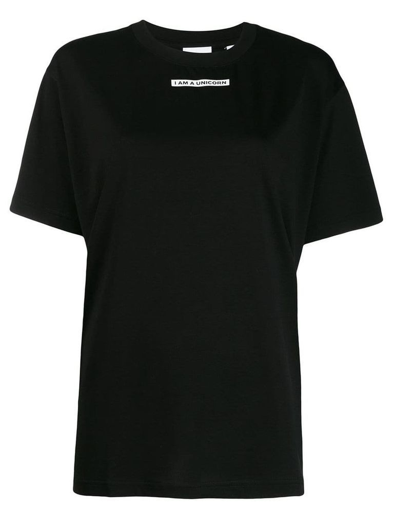 Burberry slogan print T-shirt - Black
