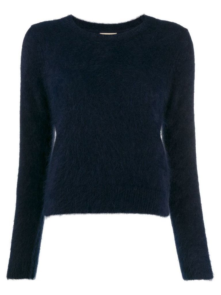 Bellerose round neck fuzzy knit jumper - Blue
