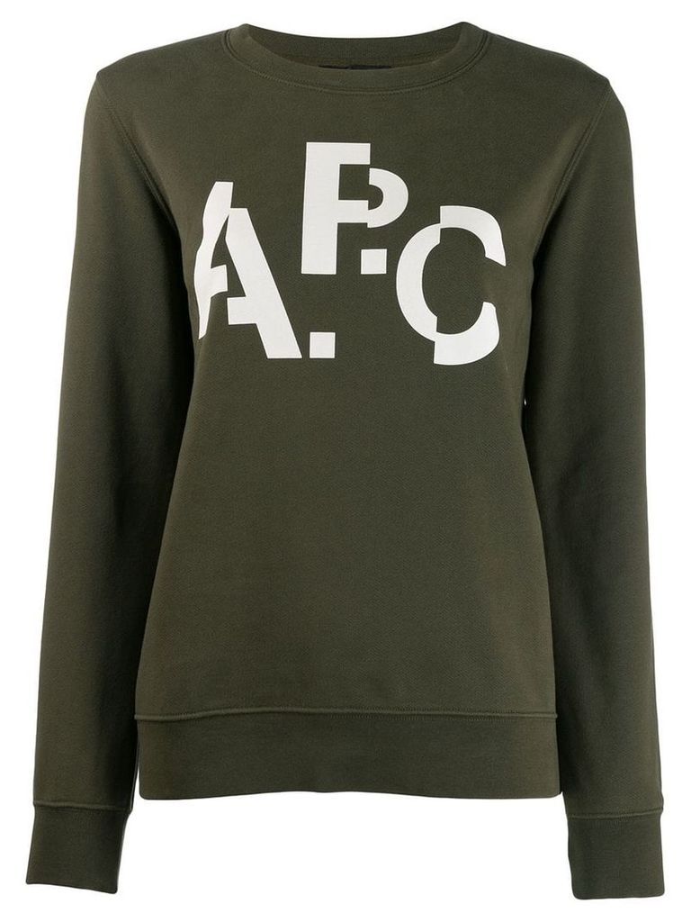 A.P.C. distorted logo jumper - Green