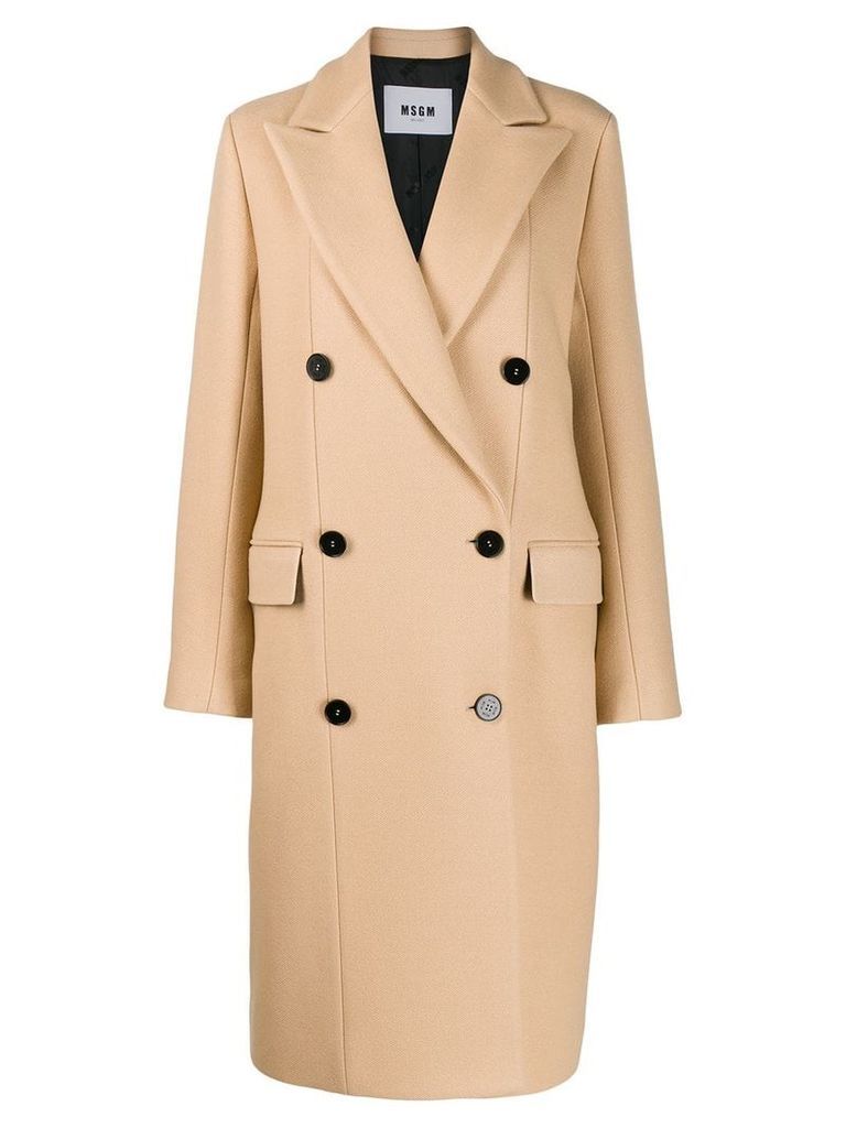 MSGM double breasted coat - NEUTRALS