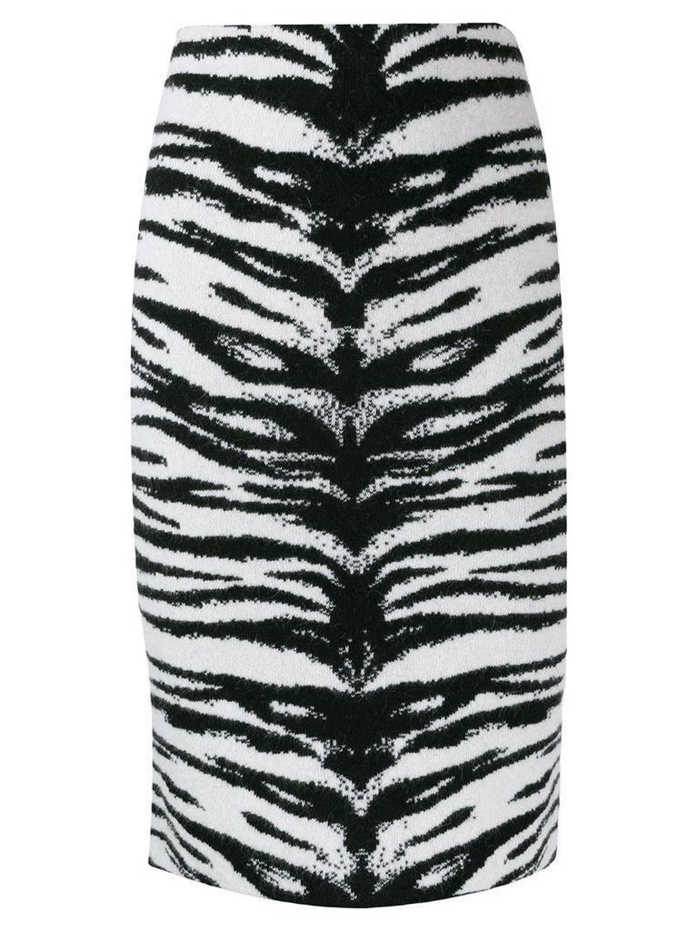 Laneus zebra print skirt - NEUTRALS