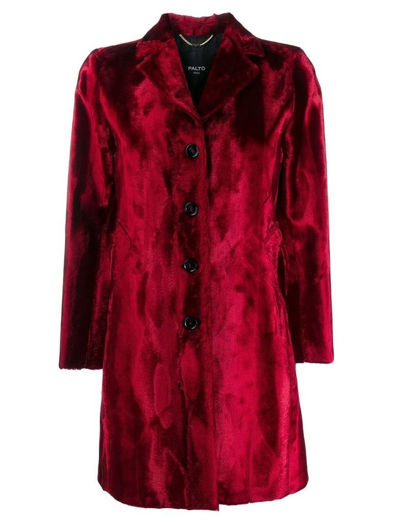 Paltò textured button-up coat