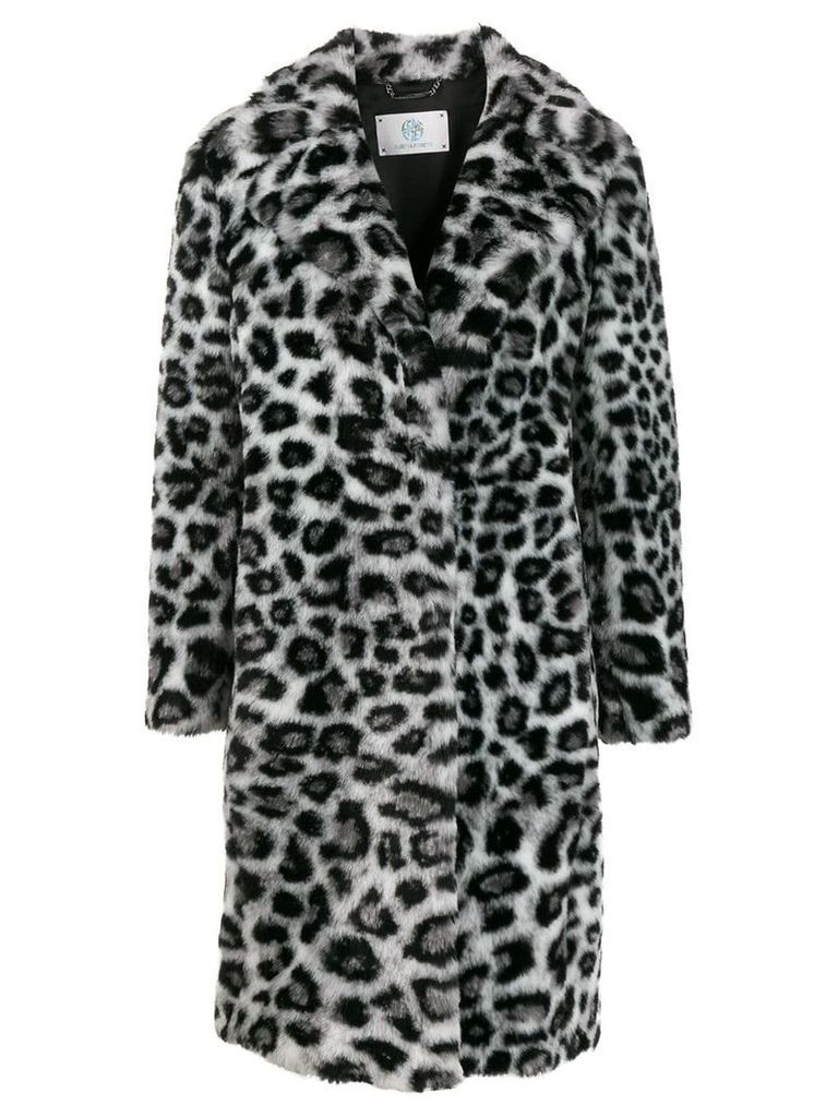 Alberta Ferretti leopard pattern coat - White