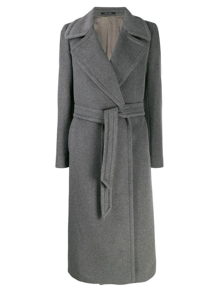 Tagliatore belted robe coat - Grey