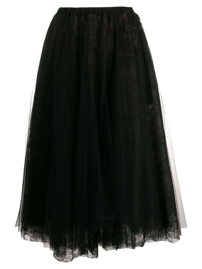 Rochas A-Line flared midi skirt - Black