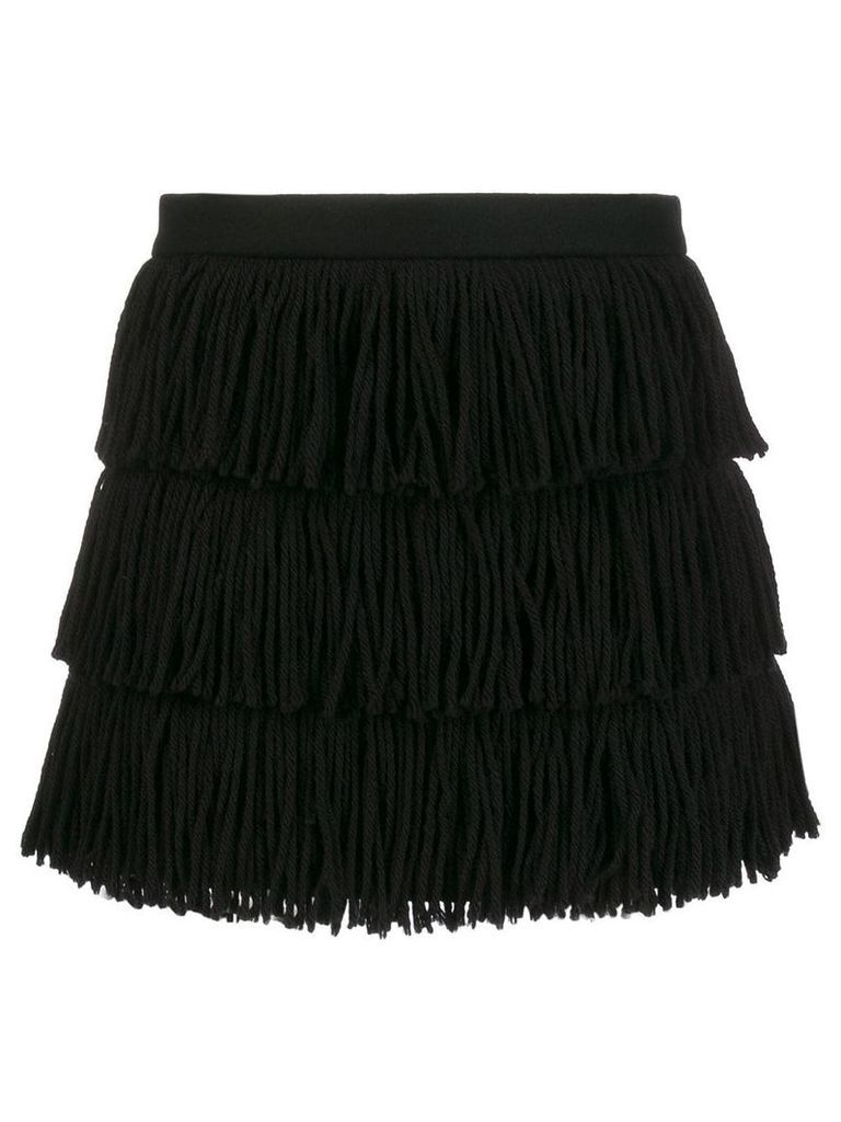 RedValentino fringed tassel skirt - Black