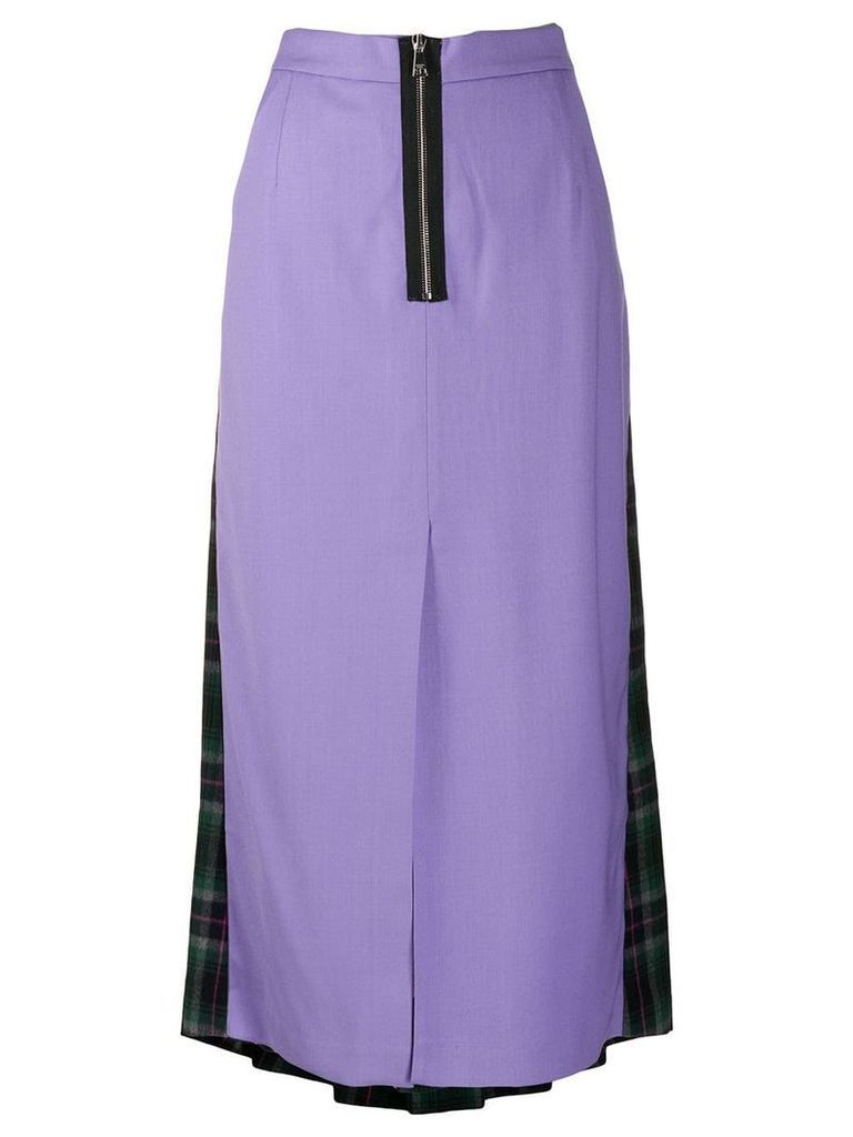Natasha Zinko contrast pleated skirt - PURPLE