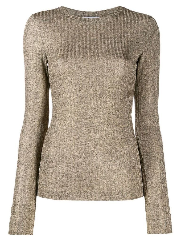 Dondup fitted ribbed top - NEUTRALS