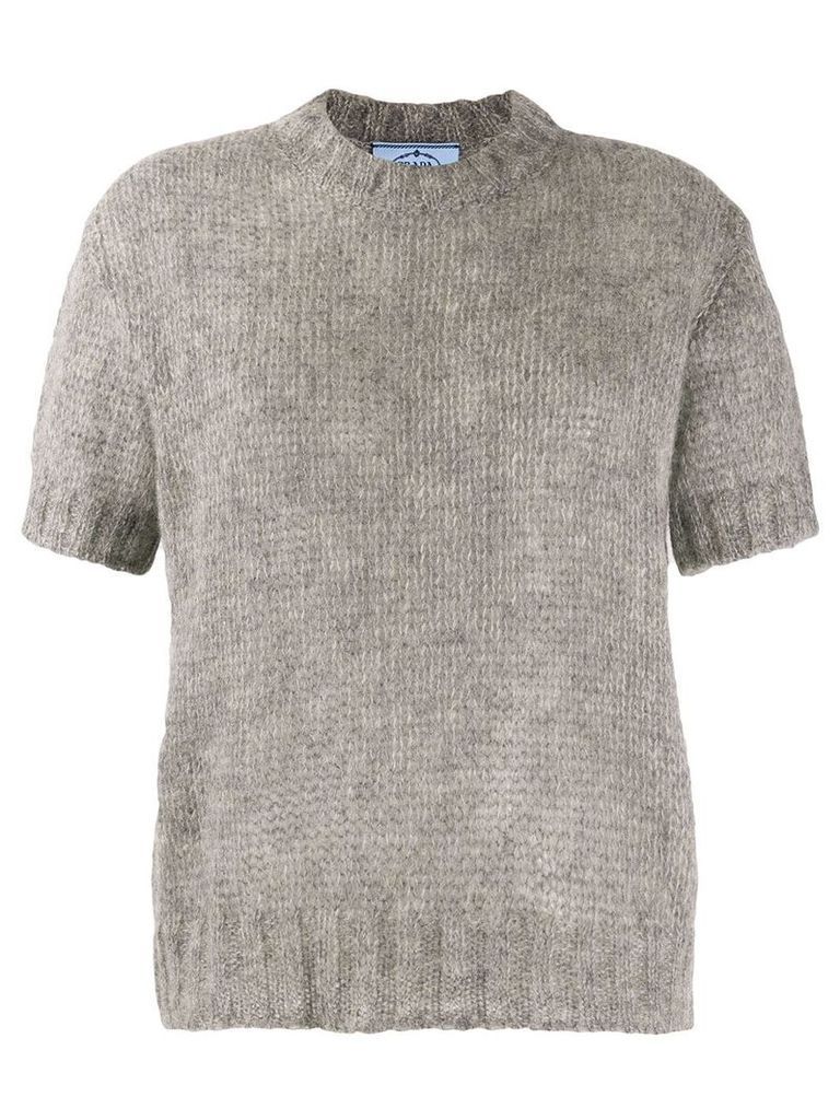 Prada open-knit top - Grey