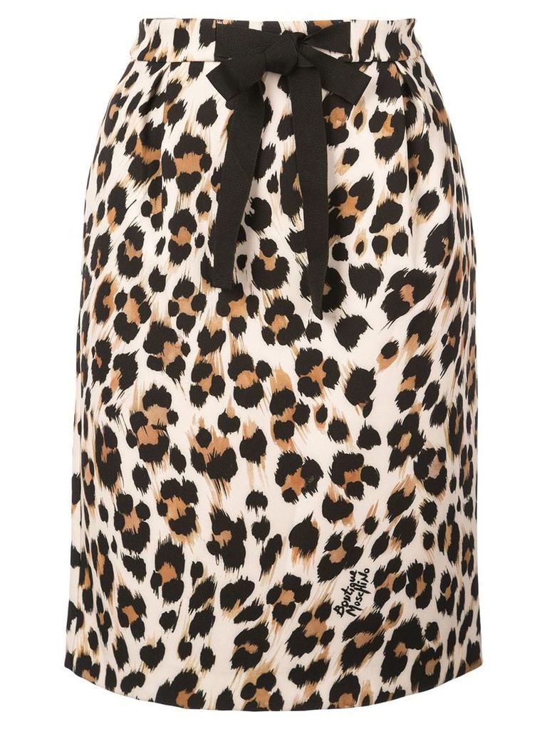 Boutique Moschino leopard print skirt - Brown