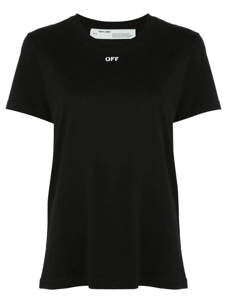 Off-White floral logo print T-shirt - Black