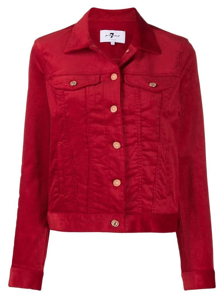7 For All Mankind corduroy button jacket - Red