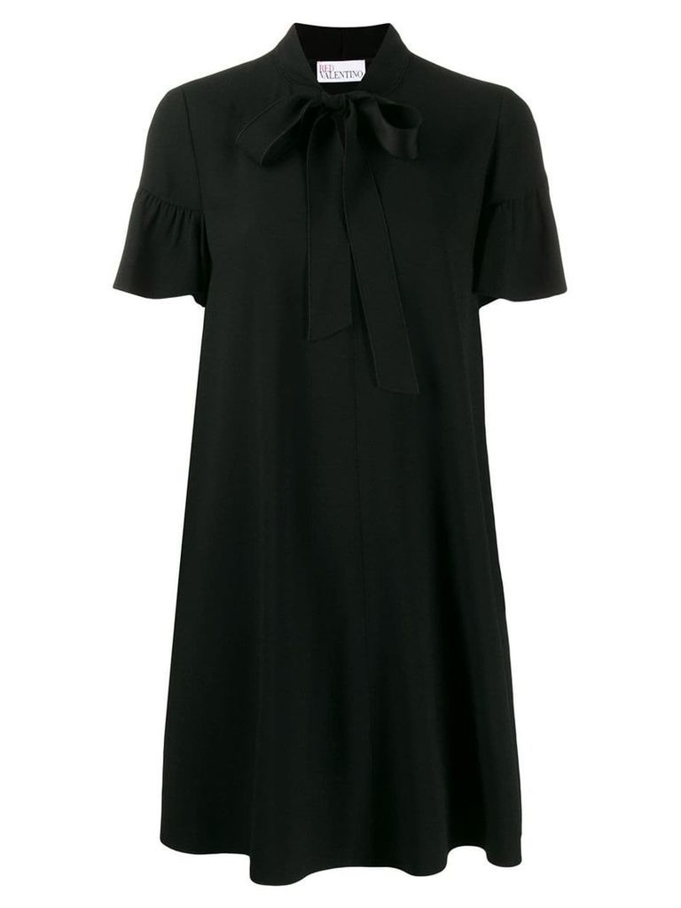 RedValentino pussybow tie neckline dress - Black