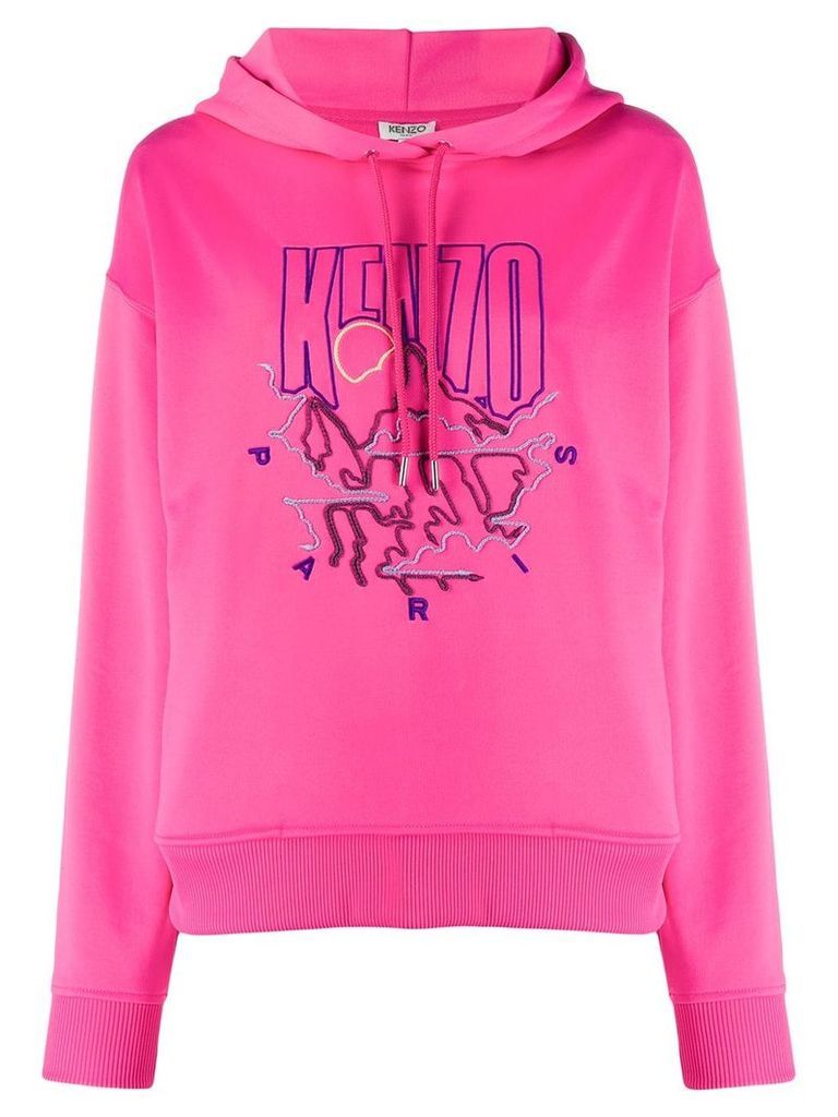 Kenzo embroidered logo hoodie - PINK