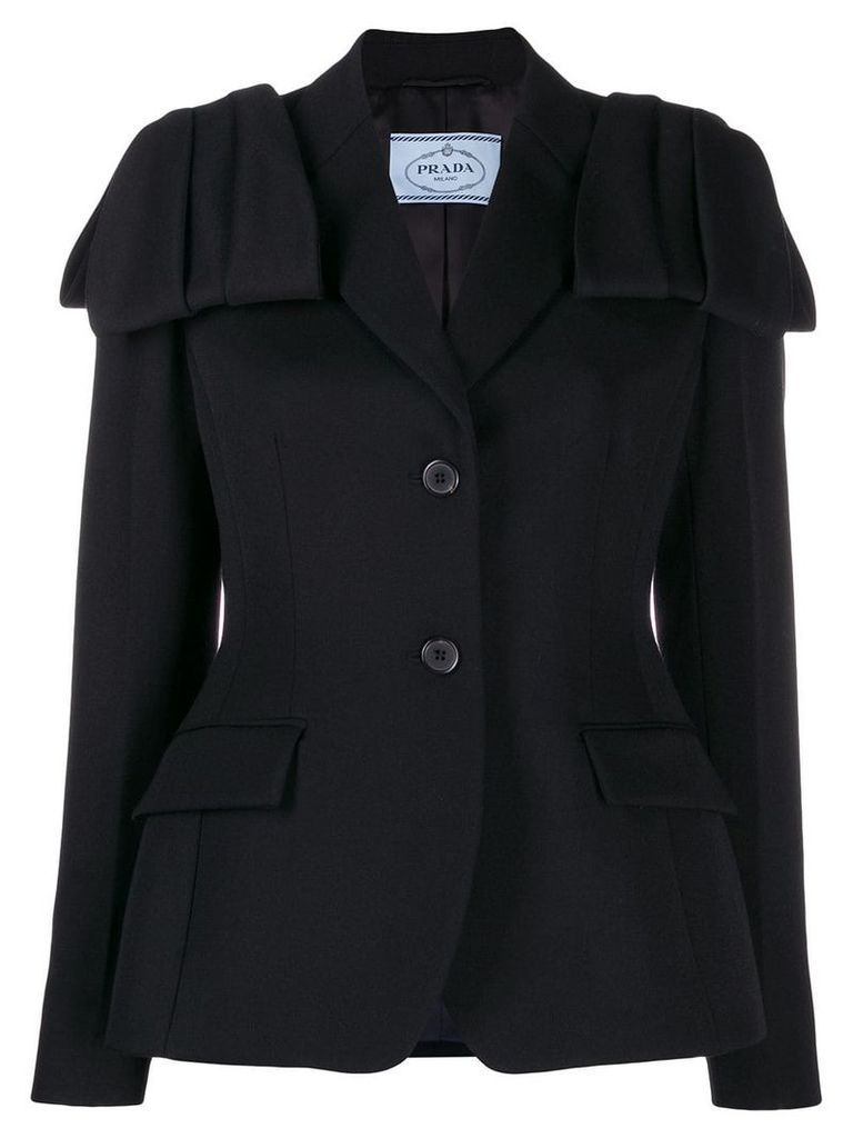 Prada flap detail blazer jacket - Black