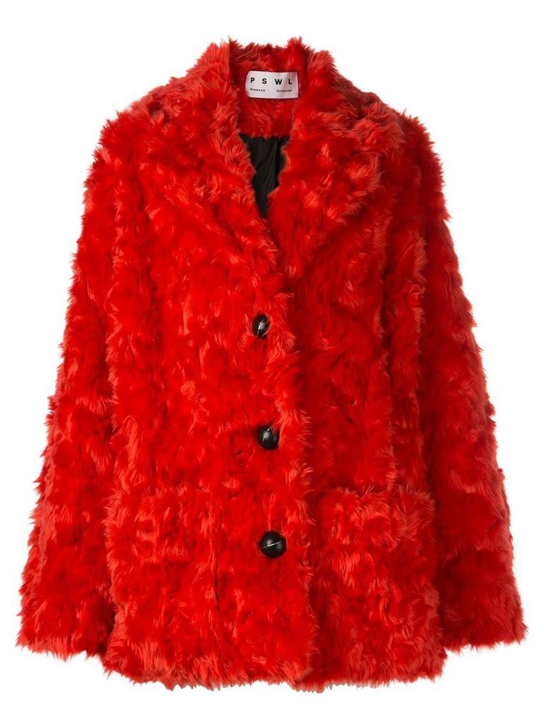 Proenza Schouler White Label faux-fur coat - PINK