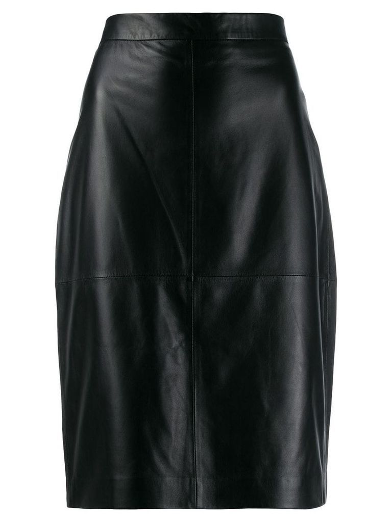 Federica Tosi high waisted leather skirt - Black