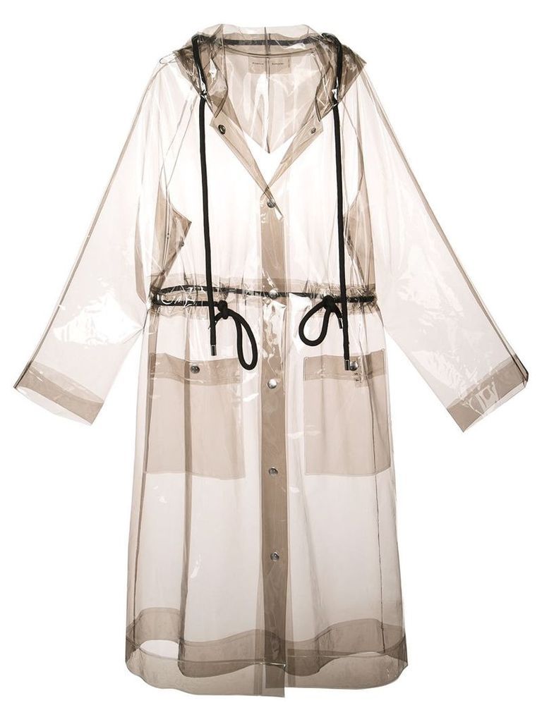 Proenza Schouler White Label PSWL transparent mid-length raincoat -