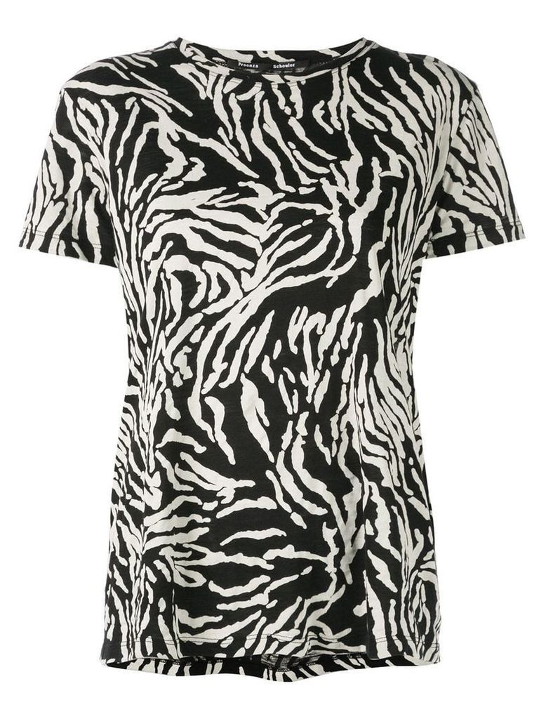 Proenza Schouler Zebra Short Sleeve T-Shirt - Black