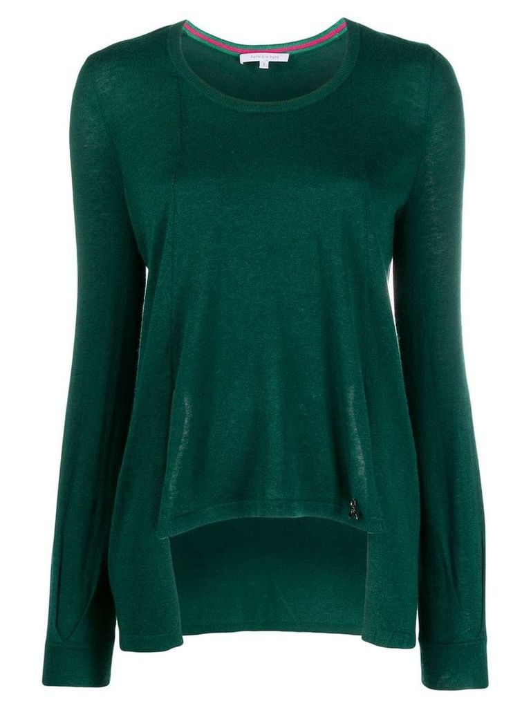 Patrizia Pepe asymmetric relaxed-fit pullover - Green