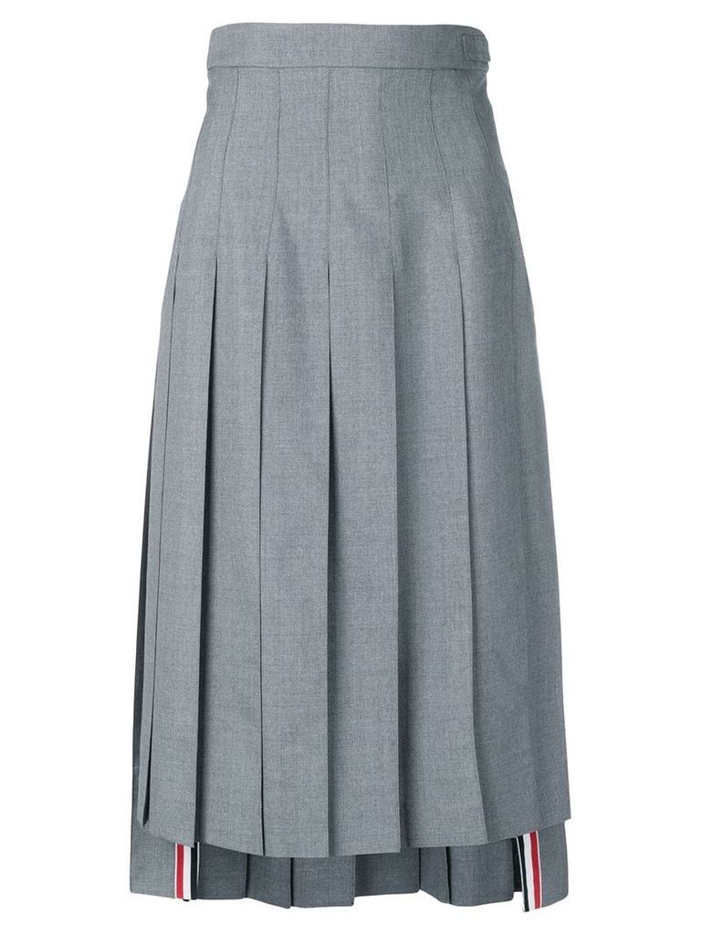 Thom Browne high-waist pleated skirt - Grey
