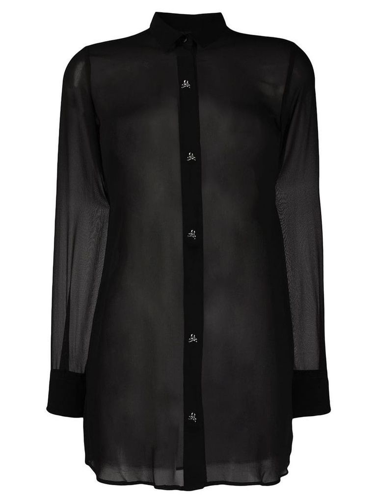 Philipp Plein georgette shirt - Black