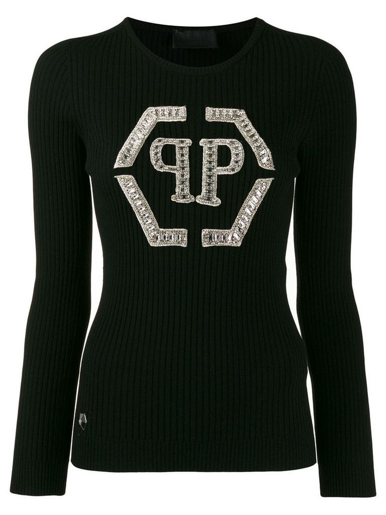 Philipp Plein crystal-embellished jumper - Black
