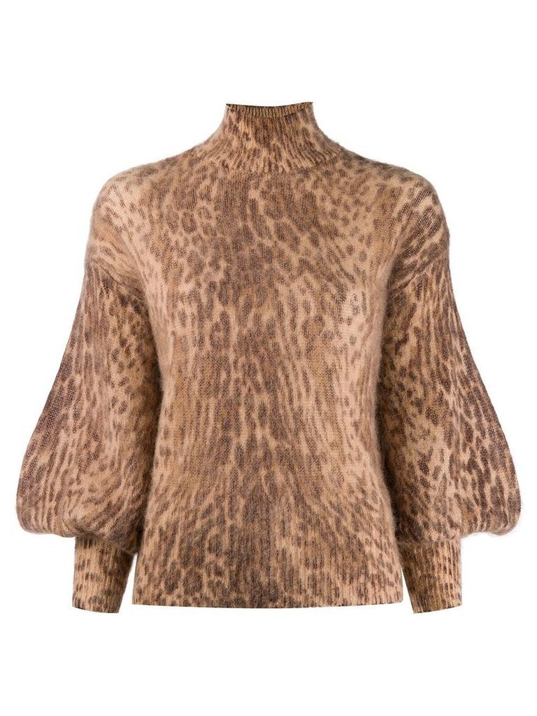 Zimmermann leopard print sweater - Brown
