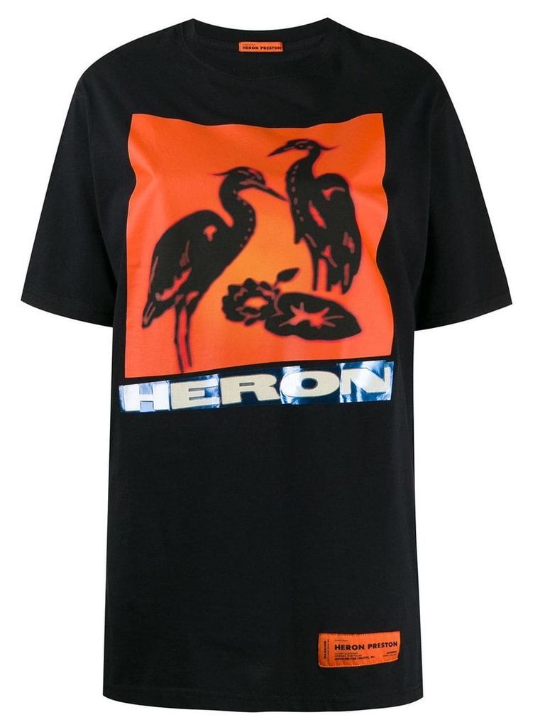 Heron Preston logo print T-shirt - Black